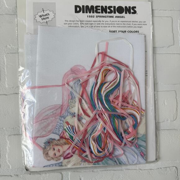 Vintage Dimensions Ribbon Embroidery NWT Springtime Angel Kit Floral #1502 - Picture 5 of 5